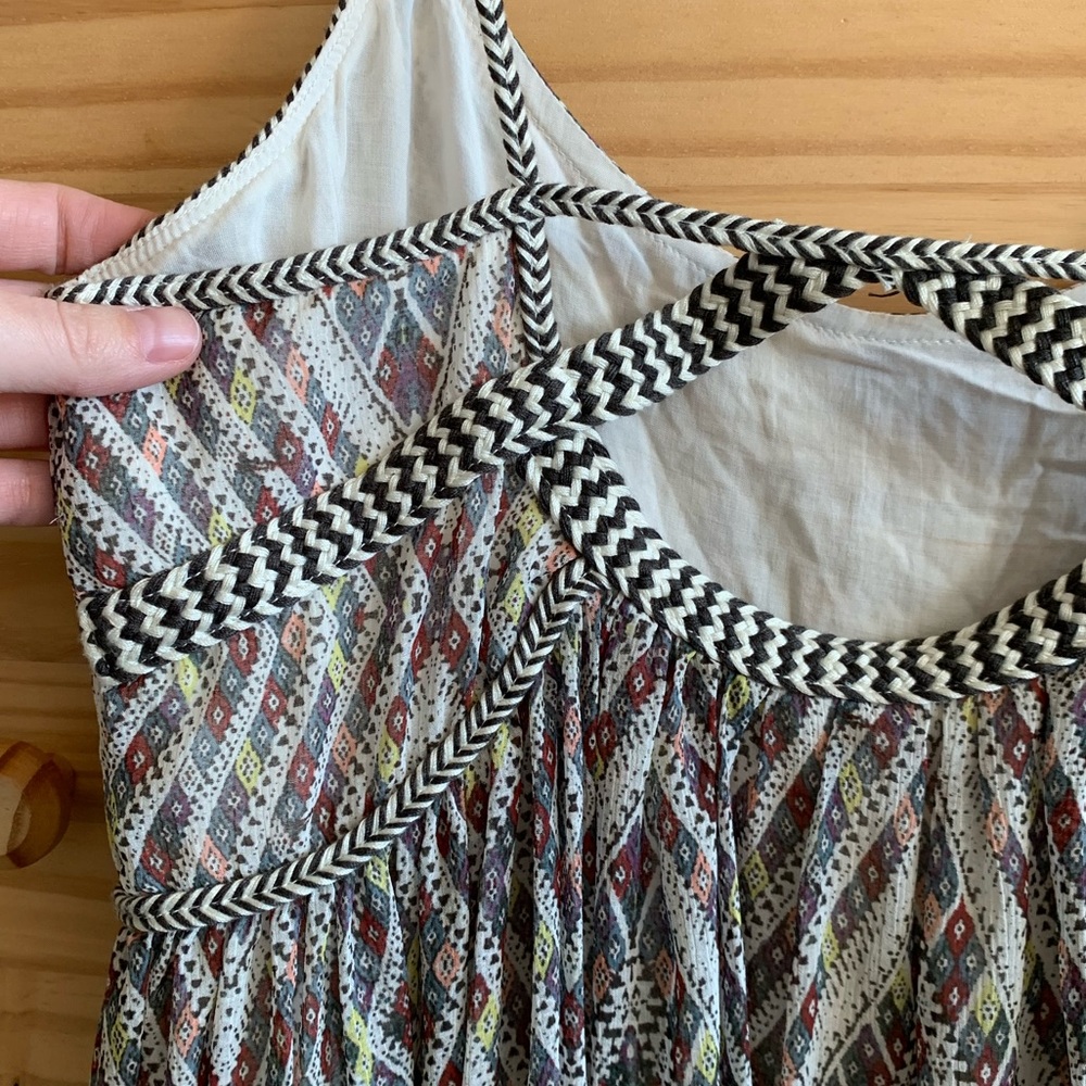 Free People Tribal Rope Swing Mini Dress XS - Picture 8 of 8